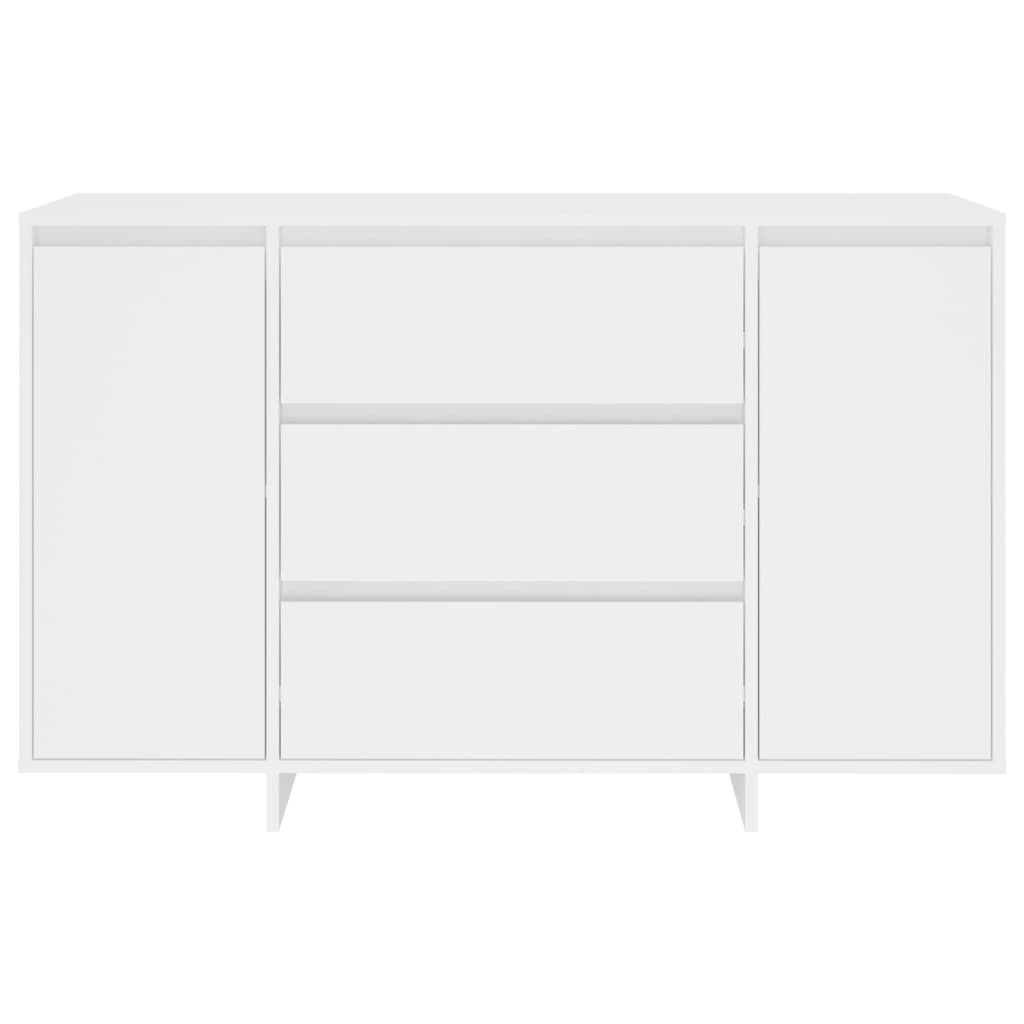 Credenza con 3 Cassetti Bianca 120x41x75 cm in Truciolato 809611