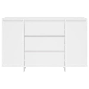 Credenza con 3 Cassetti Bianca 120x41x75 cm in Truciolato 809611