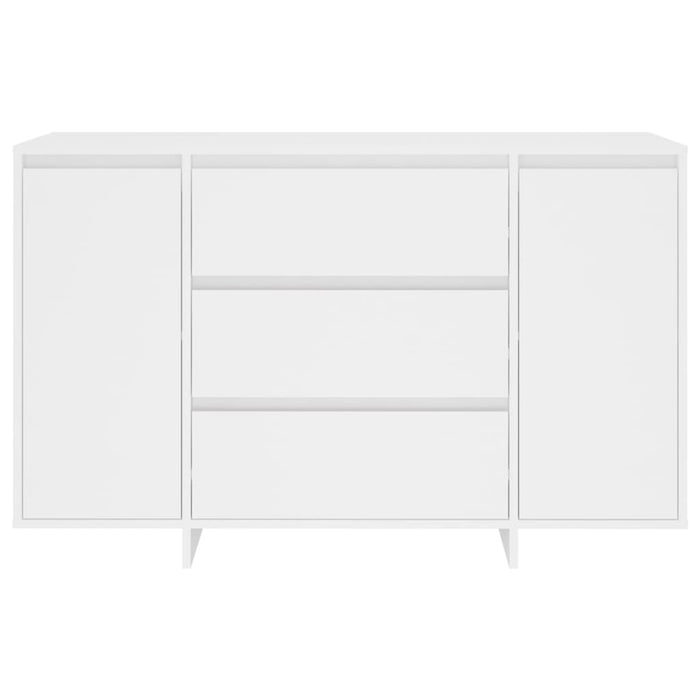 Credenza con 3 Cassetti Bianca 120x41x75 cm in Truciolato 809611