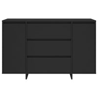 Credenza con 3 Cassetti Nera 120x41x75 cm in Truciolato 809612