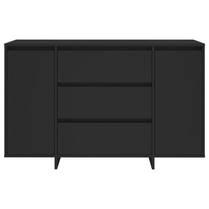 Credenza con 3 Cassetti Nera 120x41x75 cm in Truciolato 809612