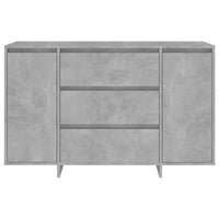 Credenza con 3 Cassetti Grigio Cemento 120x41x75 cm Truciolato 809615
