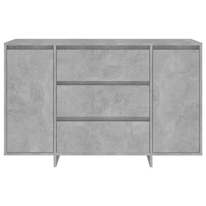 Credenza con 3 Cassetti Grigio Cemento 120x41x75 cm Truciolato 809615