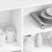 Credenza-Buffet-Armadio da cucina Bianca 120x30x75 cm in Legno Multistrato