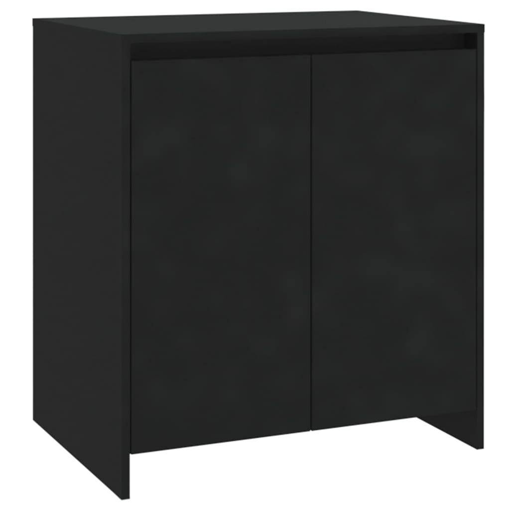 Credenza Nera 70x41x75 cm in Legno Multistrato 809738
