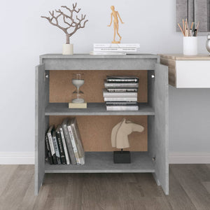 Credenza Grigio Cemento 70x41x75 cm in Legno Multistrato 809741