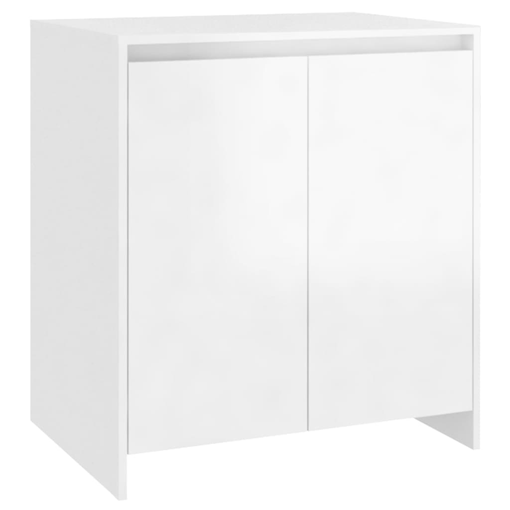 Credenza Bianco Lucido 70x41x75 cm in Legno Multistrato cod mxl 8261