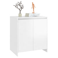 Credenza Bianco Lucido 70x41x75 cm in Legno Multistrato cod mxl 8261