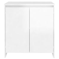 Credenza Bianco Lucido 70x41x75 cm in Legno Multistrato 809743