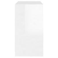 Credenza Bianco Lucido 70x41x75 cm in Legno Multistrato 809743