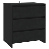 Credenza-Buffet-Armadio da cucina Nera 70x41x75 cm in Truciolato