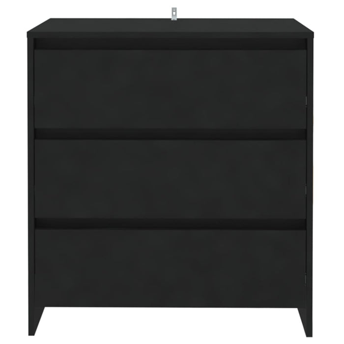 Credenza Nera 70x41x75 cm in Truciolato 809747