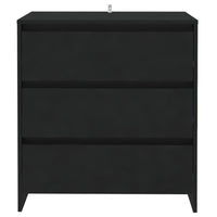 Credenza-Buffet-Armadio da cucina Nera 70x41x75 cm in Truciolato