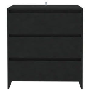 Credenza-Buffet-Armadio da cucina Nera 70x41x75 cm in Truciolato