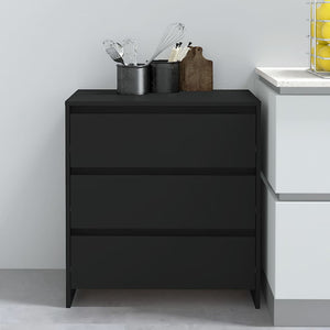 Credenza-Buffet-Armadio da cucina Nera 70x41x75 cm in Truciolato