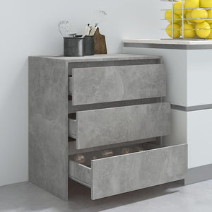 Credenza-Buffet-Armadio da cucina Grigio Cemento 70x41x75 cm in Truciolato 405285