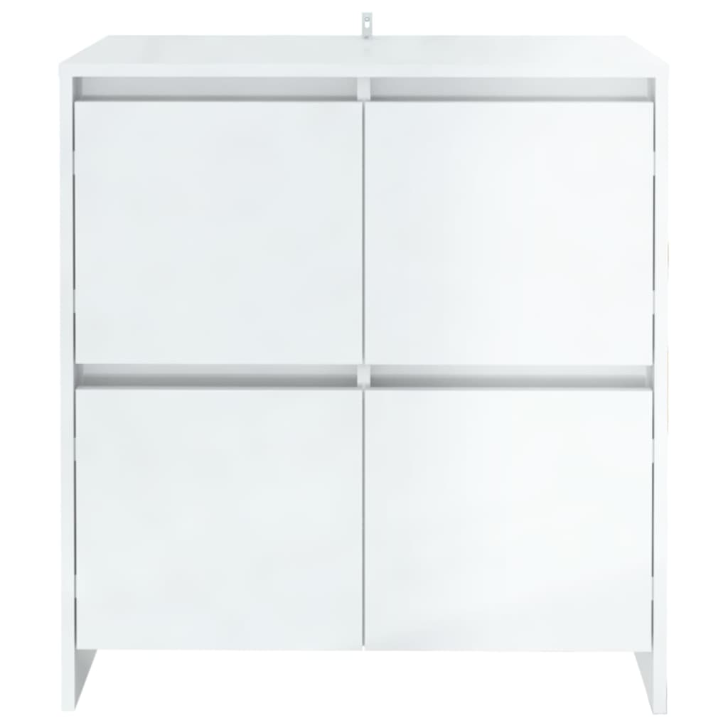 Credenza Bianco Lucido 70x41x75 cm in Truciolato 809770