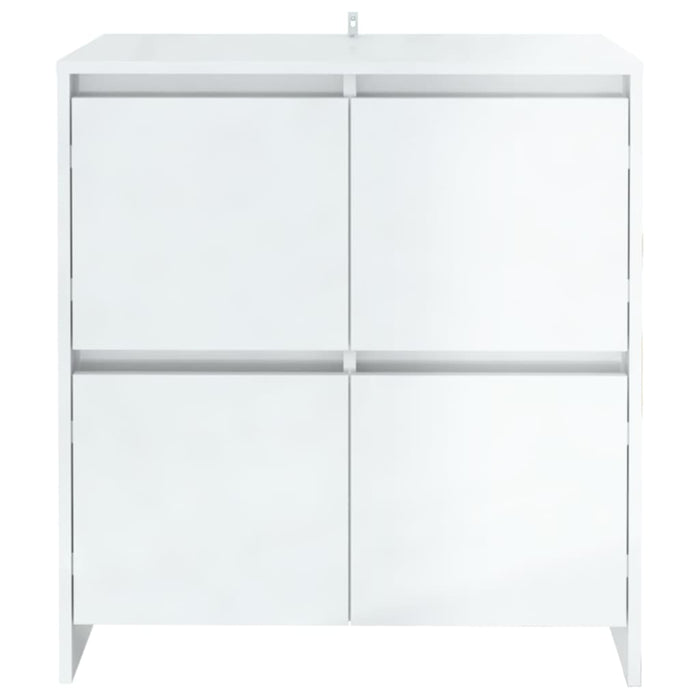 Credenza Bianco Lucido 70x41x75 cm in Truciolato 809770