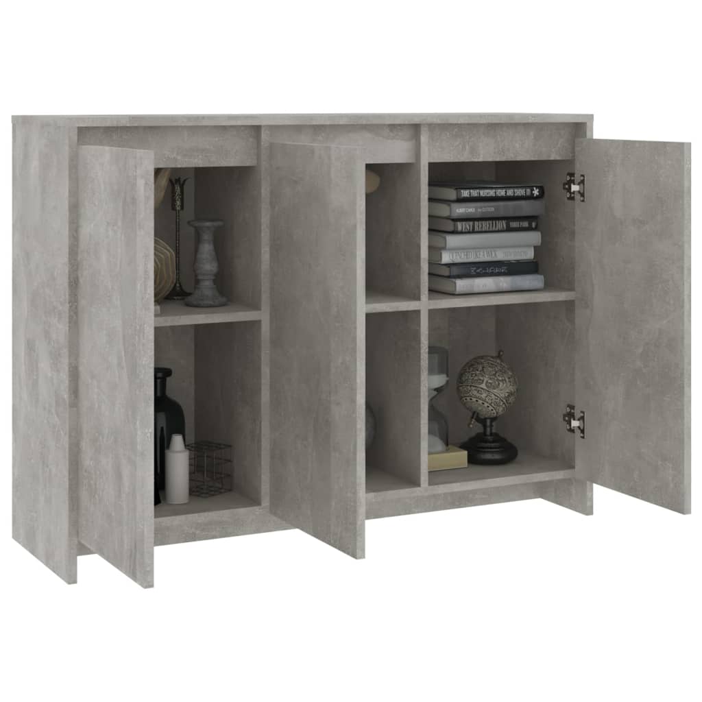 Credenza Grigio Cemento 102x33x75 cm in Truciolato cod mxl 16817