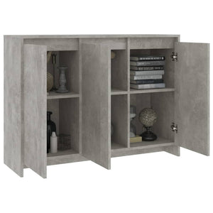 Credenza Grigio Cemento 102x33x75 cm in Truciolato cod mxl 16817