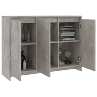 Credenza Grigio Cemento 102x33x75 cm in Truciolato 809777