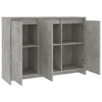 Credenza Grigio Cemento 102x33x75 cm in Truciolato 809777