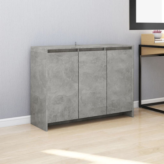 Credenza Grigio Cemento 102x33x75 cm in Truciolato 809777