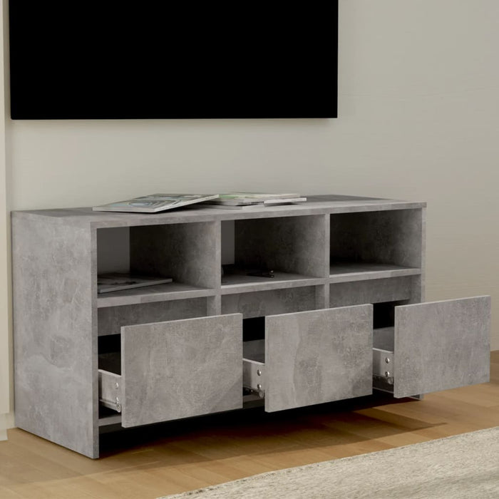 Mobile Porta TV Grigio Cemento 102x37,5x52,5 cm in Truciolato 809804
