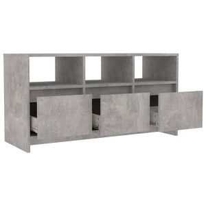 Mobile Porta TV Grigio Cemento 102x37,5x52,5 cm in Truciolato 809804