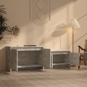 Mobile TV Grigio Cemento 146,5x35x50 cm in Truciolato 809813