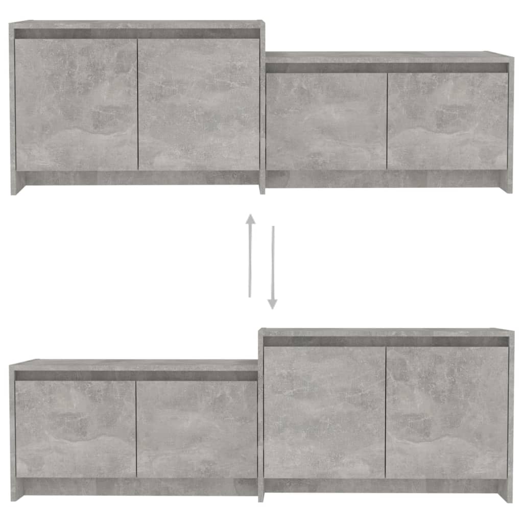 Mobile TV Grigio Cemento 146,5x35x50 cm in Truciolato 809813