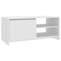 Tavolino da Salotto Bianco 102x50x45 cm Legno Multistrato 809827
