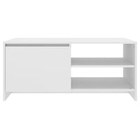 Tavolino da Salotto Bianco 102x50x45 cm Legno Multistrato 809827