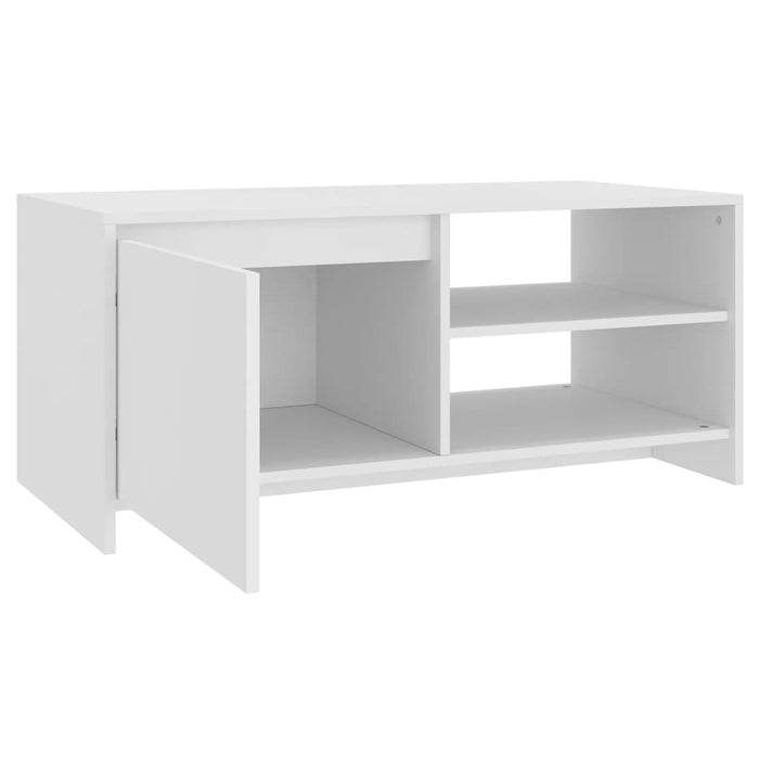 Tavolino da Salotto Bianco 102x50x45 cm Legno Multistrato 809827