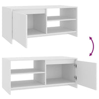 Tavolino da Salotto Bianco 102x50x45 cm Legno Multistrato 809827