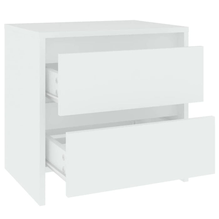 Comodino Bianco 45x34,5x44,5 cm in Legno Ingegnerizzato 809845