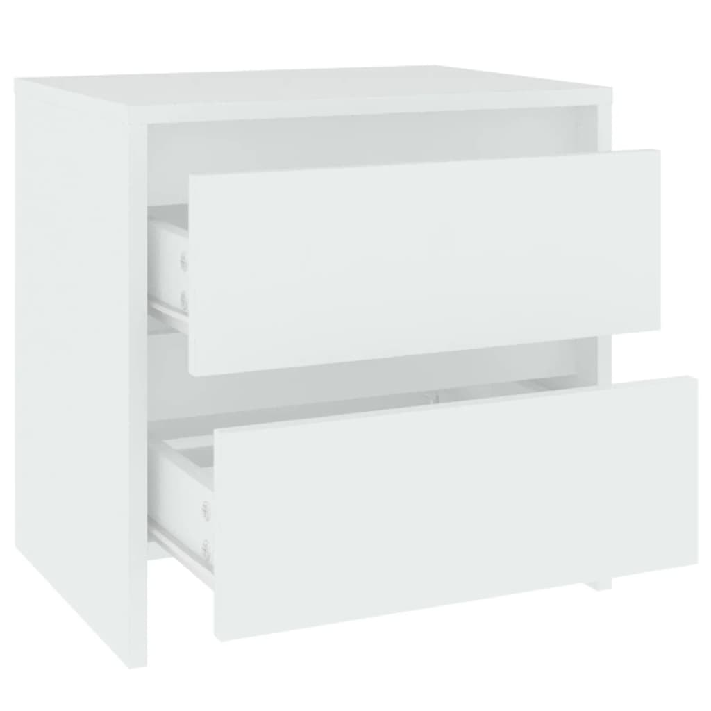 Comodino Bianco 45x34,5x44,5 cm in Legno Ingegnerizzato cod mxl 31105