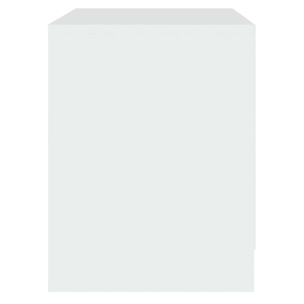 Comodino Bianco 45x34,5x44,5 cm in Legno Ingegnerizzato cod mxl 31105