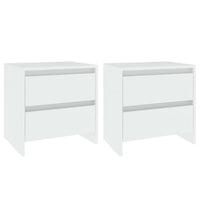 Comodino-Tavolino da notte Bianco 45x34,5x44,5 cm in Legno Ingegnerizzato