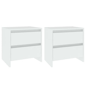 Comodino-Tavolino da notte Bianco 45x34,5x44,5 cm in Legno Ingegnerizzato
