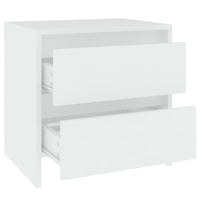 Comodino-Tavolino da notte Bianco 45x34,5x44,5 cm in Legno Ingegnerizzato