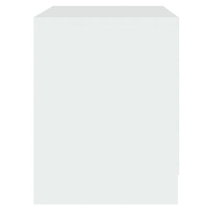 Comodino-Tavolino da notte Bianco 45x34,5x44,5 cm in Legno Ingegnerizzato