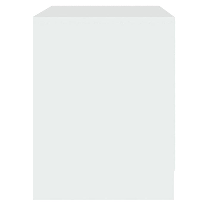 Comodino-Tavolino da notte Bianco 45x34,5x44,5 cm in Legno Ingegnerizzato