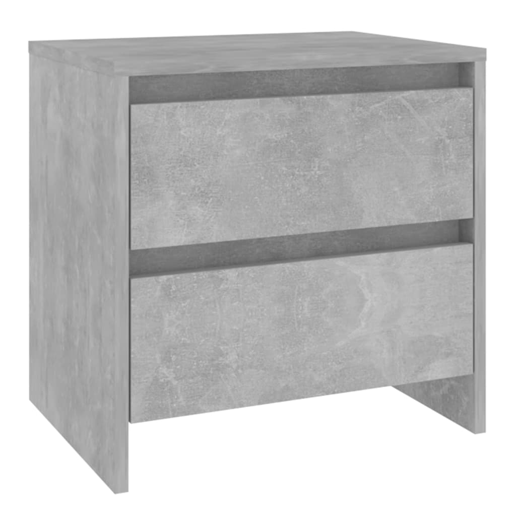 Comodini 2 pz Grigio Cemento 45x34,5x44,5 cm in Truciolato 809854
