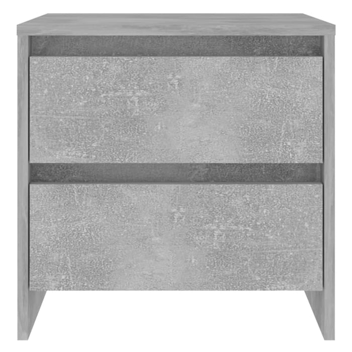 Comodini 2 pz Grigio Cemento 45x34,5x44,5 cm in Truciolato 809854