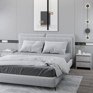 Comodini 2 pz Grigio Cemento 45x34,5x44,5 cm in Truciolato 809854