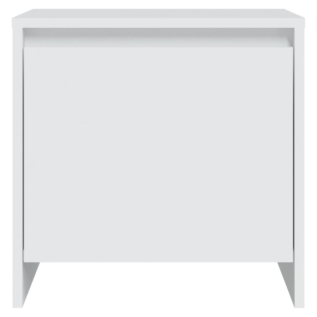Comodino Bianco 45x34x44,5 cm in Truciolato 809863