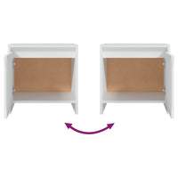 Comodino Bianco 45x34x44,5 cm in Truciolato 809863