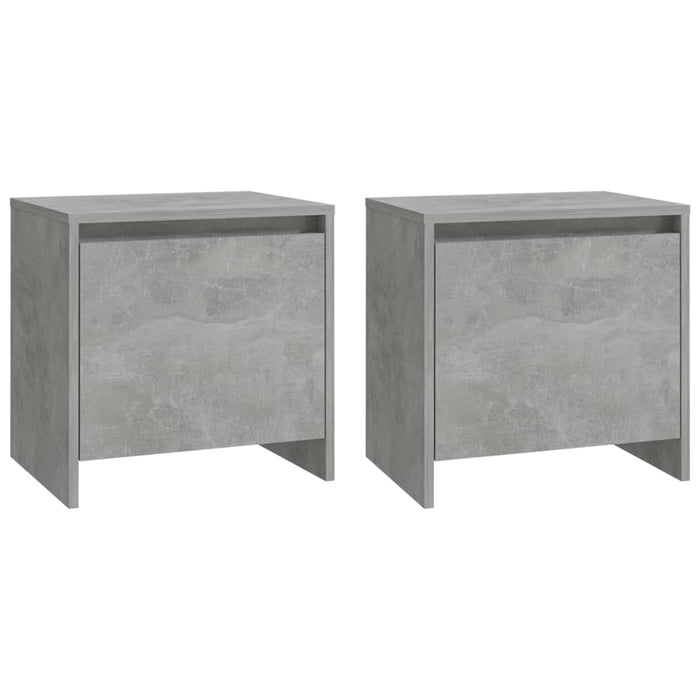 Comodini 2 pz Grigio Cemento 45x34x44,5 cm in Truciolato 809872