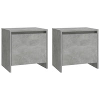 Comodini 2 pz Grigio Cemento 45x34x44,5 cm in Truciolato cod mxl 30414